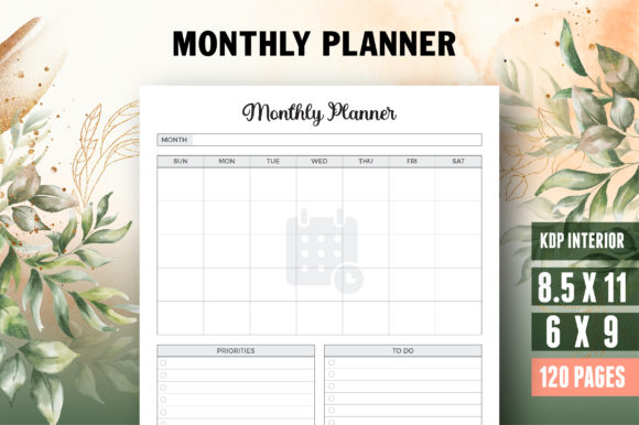 Download Monthly Planner, Undated Monthly Planner - Monthly planner Collection