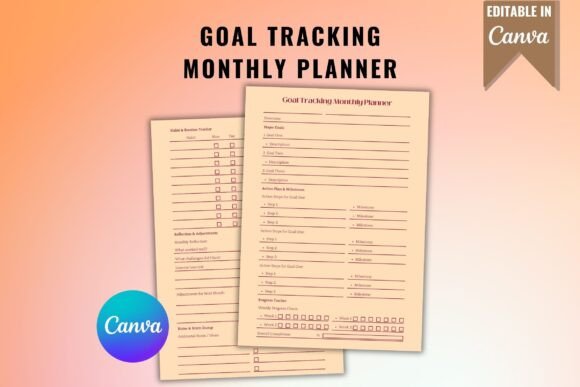 Download Goal Tracking Monthly Planner - Monthly planner Collection
