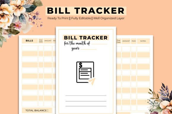 Download Bill Tracker Kdp Journal Notebook - Premium Bundle